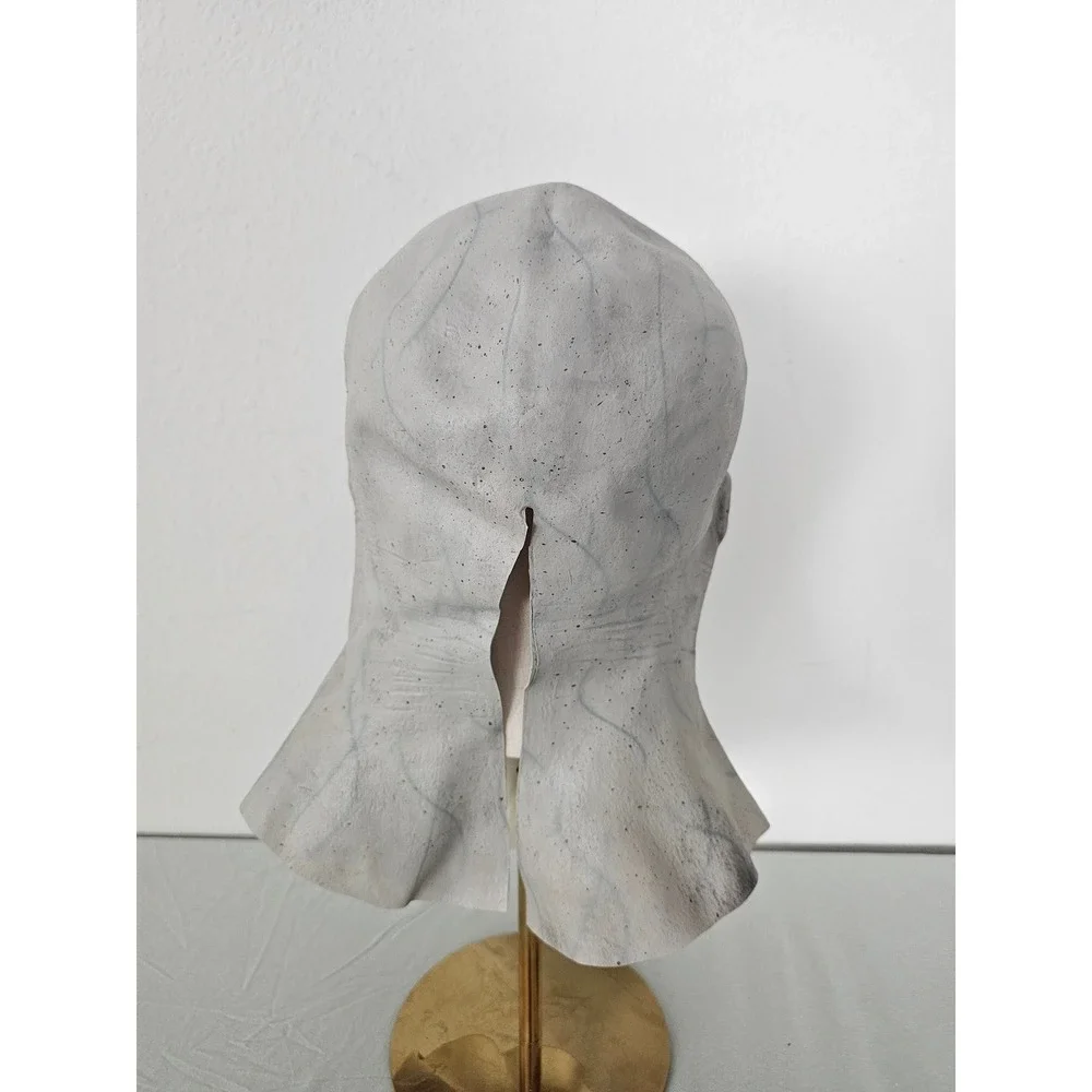 Realistic Grey Alien Full Head Latex Mask Halloween Costume Sci-Fi Prop Grey